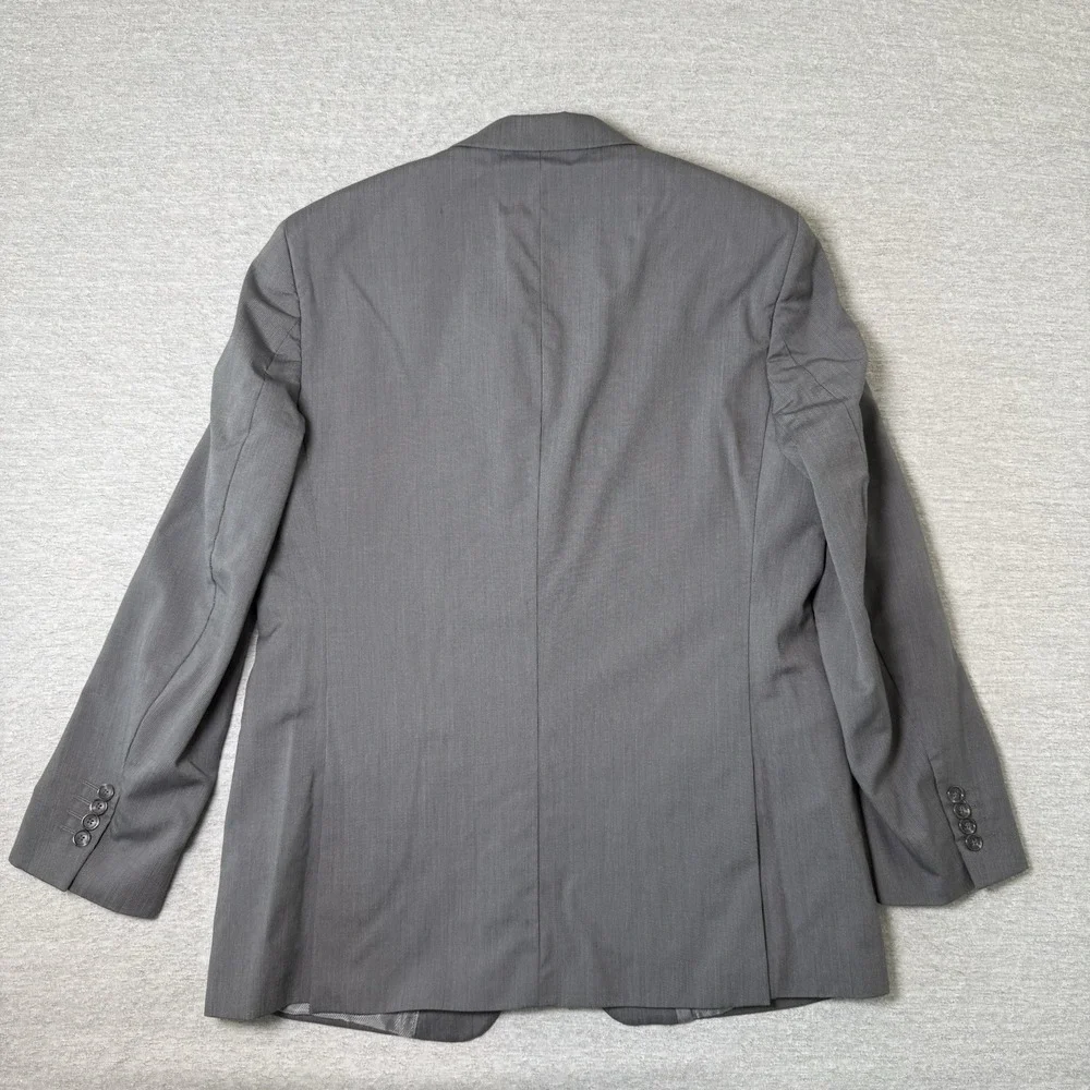 Lazetti Couture Men's Blazer Size 42R Gray Wool Sport Coat Notch Lapel